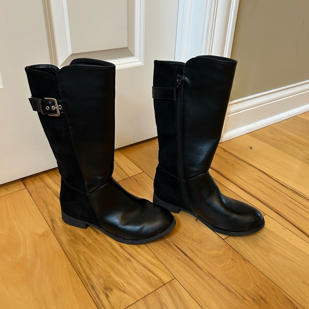 Girls sz 2 black Nordstrom Rack knee high boots